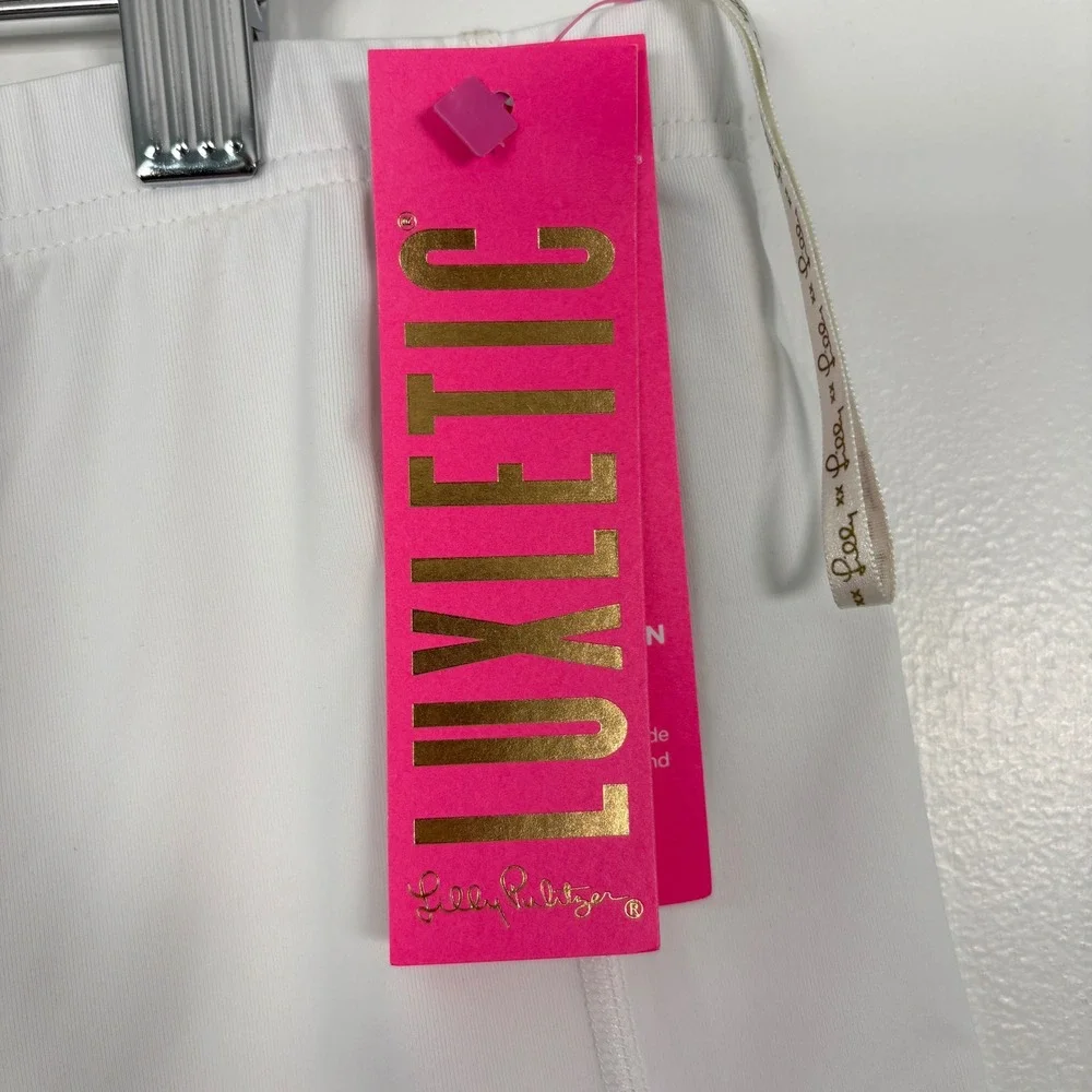 NWT Lilly Pulitzer Womens Luxletic Shorts XL White Frida Scallop Polo DressLiner - Picture 3 of 16